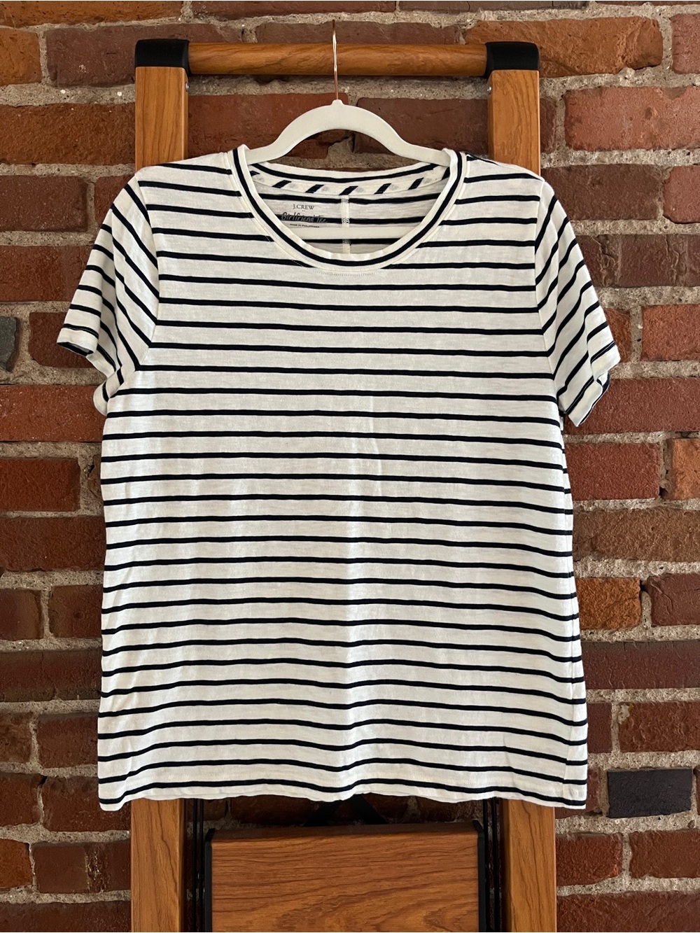J.Crew Factory Striped Girlfriend Tee